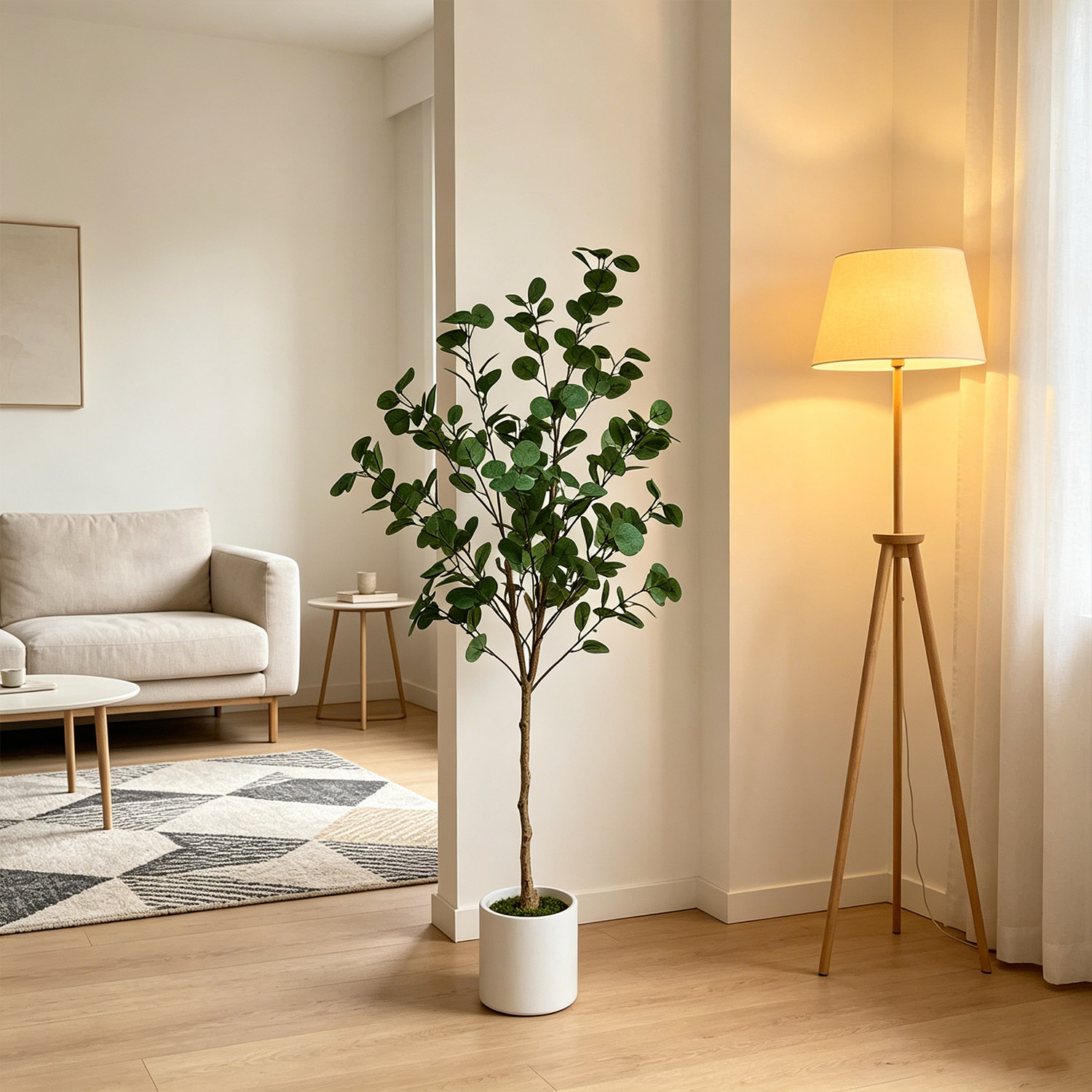 120-155Cm/5.1Ft Artificial Euc - đánh giá và giá Ficus Lyrata Tree