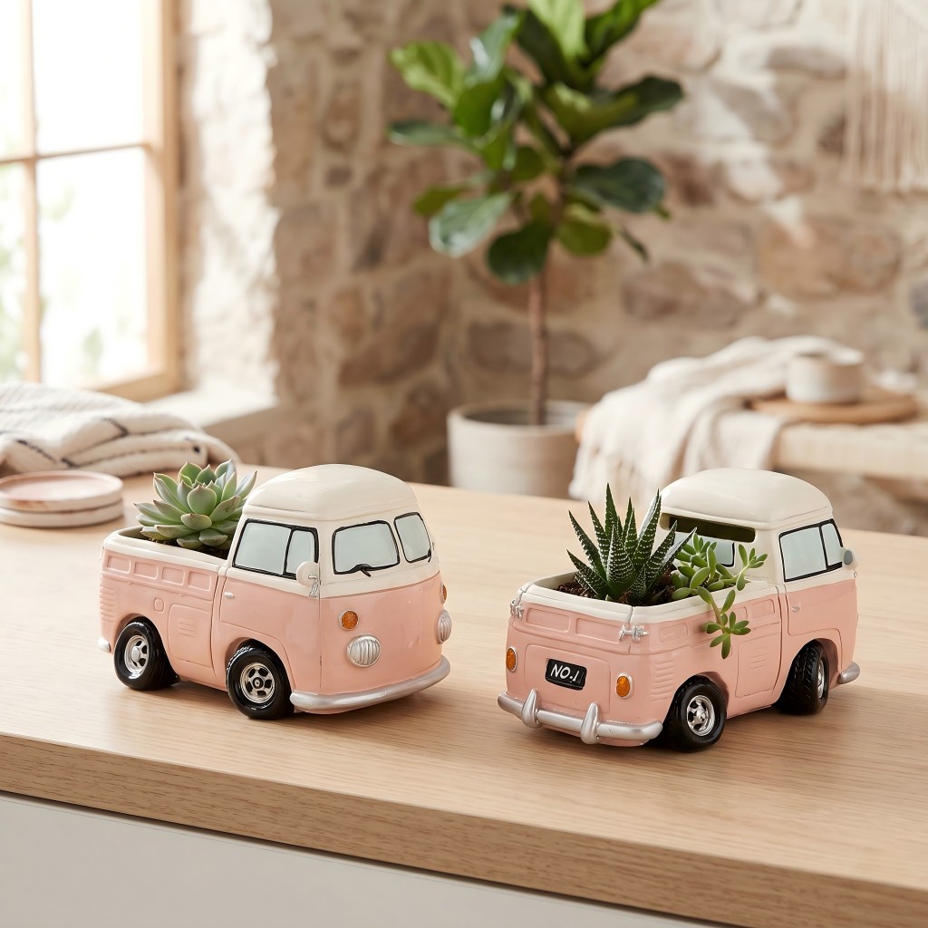 Vintage Pink Mini Bus Succulen - đánh giá và giá Echeveria Succulent